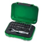 TopTul 1/4" HEX DRIVE MINI RATCHET BIT SET 31PCE