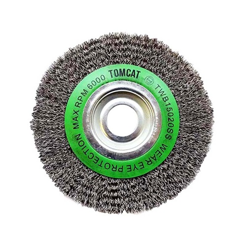 Tomcat 150mm Crimped Stainless Steel Wheel Brush