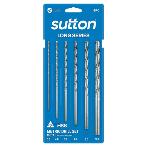 D1100006 SUTTON LONG SERIES HSS DRILL SET 3-10MM 6PC - Image 1