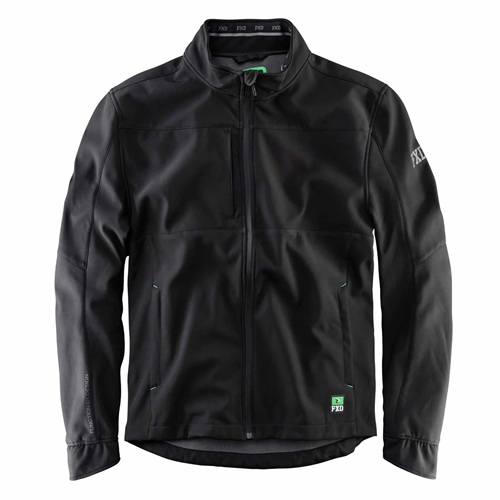 WO3-SOFT-SHELL-WORK-JACKET-Black-2 FXD WO-3 BLACK SOFT SHELL WORK JACKET X-LARGE - Image 1